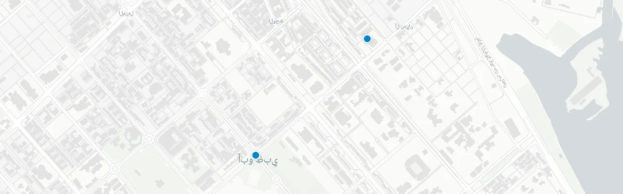 Map of rooftop venues in Abu Dhabi