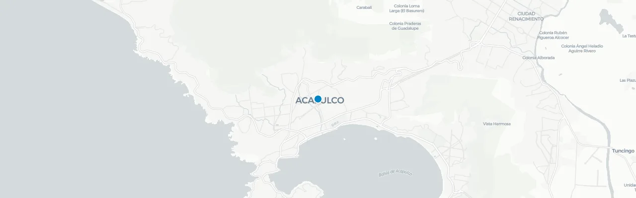 Map of rooftop venues in Acapulco