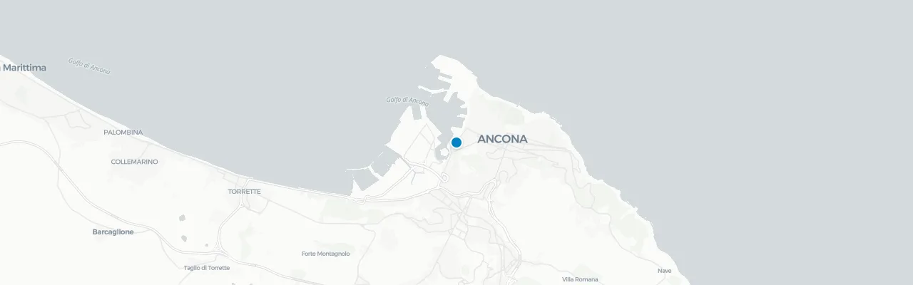 Map of rooftop venues in Ancona