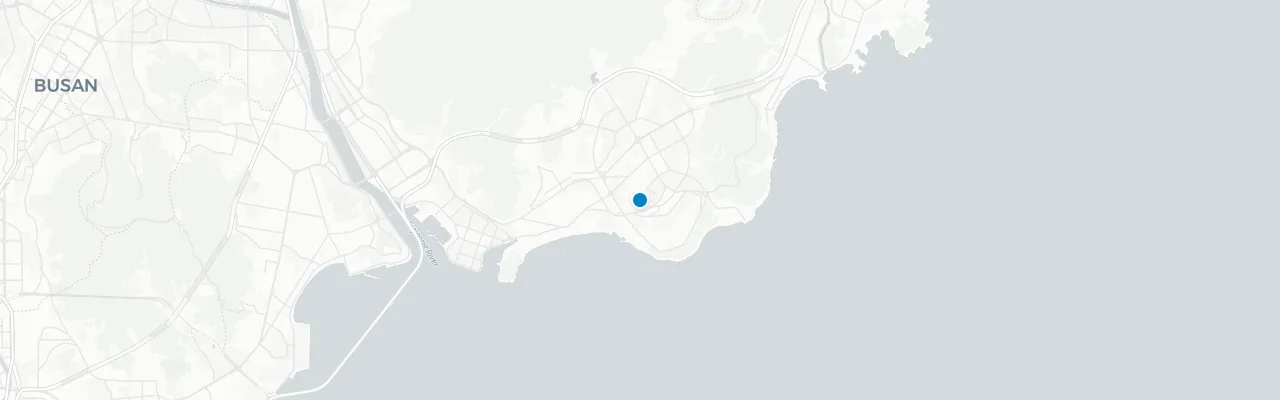 Map of rooftop venues in Busan