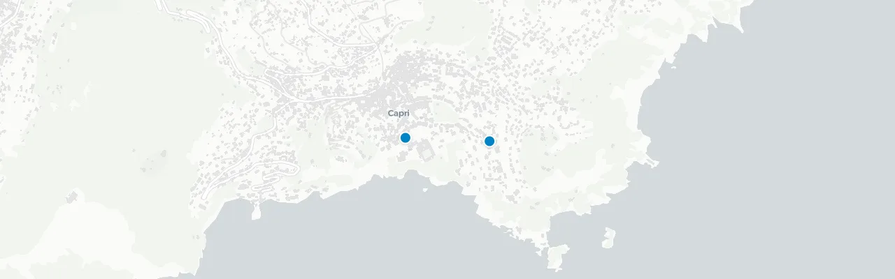 Map of rooftop venues in Capri