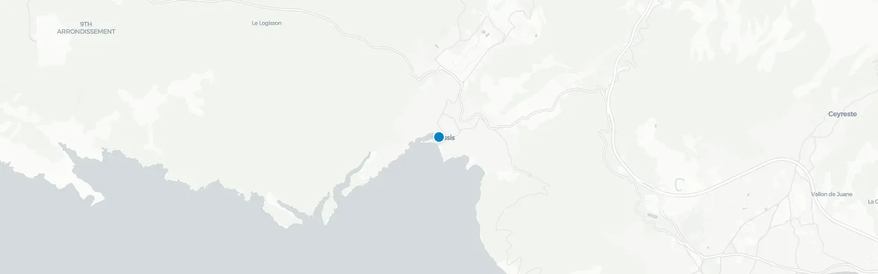 Map of rooftop venues in Cassis