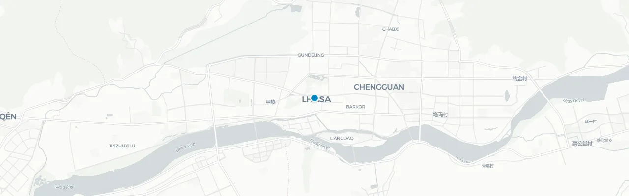Map of rooftop venues in Lhasa