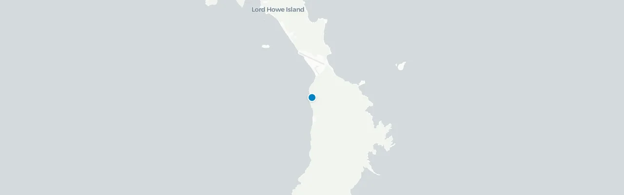 Map of rooftop venues in Lord Howe Island