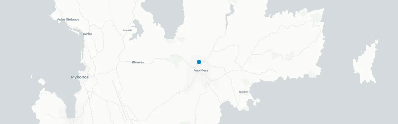 Map of rooftop venues in Mykonos