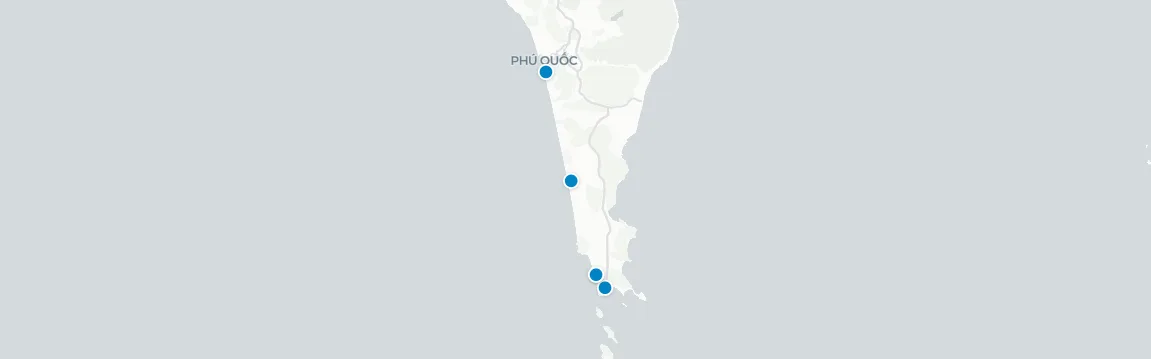 Map of rooftop venues in Phu Quoc