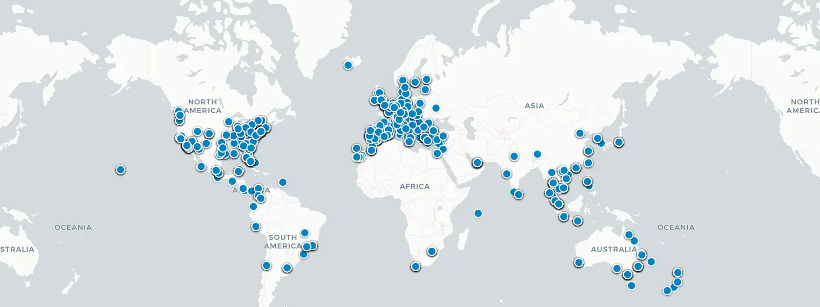 Global rooftop venues map
