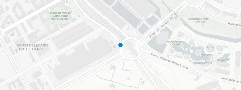 Map showing location of L'Umbracle Terraza