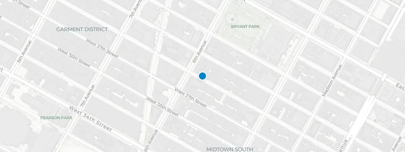 Map showing location of Refinery Rooftop