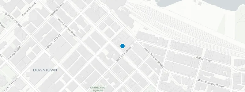 Map showing location of Top of Vancouver Revolving Restaurant