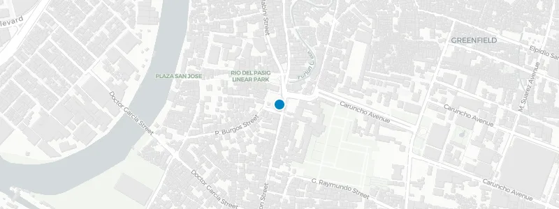 Map showing location of Vu's Sky Bar and Lounge