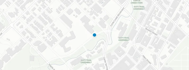Map showing location of Rosewood Mansion on Turtle Creek