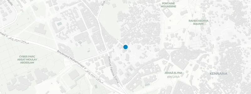 Map showing location of MK Rooftop Marrakech