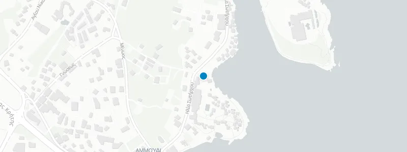 Map showing location of Minos Beach Art Hotel