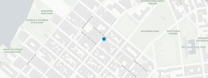 Map showing location of Berry Park, New York