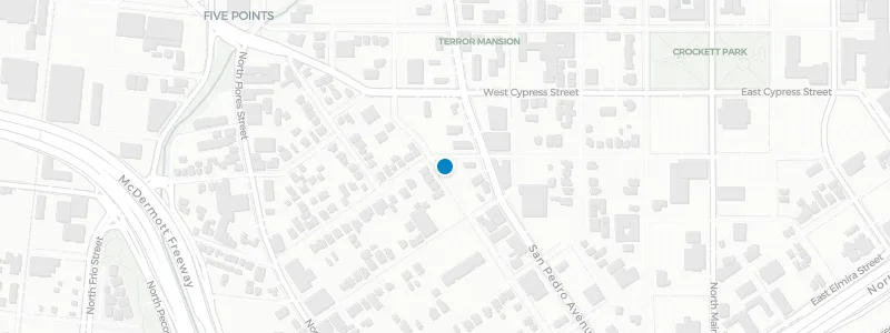 Map showing location of Sanchos Cantina & Cocina