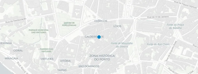 Map showing location of Rooftop Flores