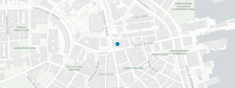 Map showing location of Sam Adams Boston Taproom