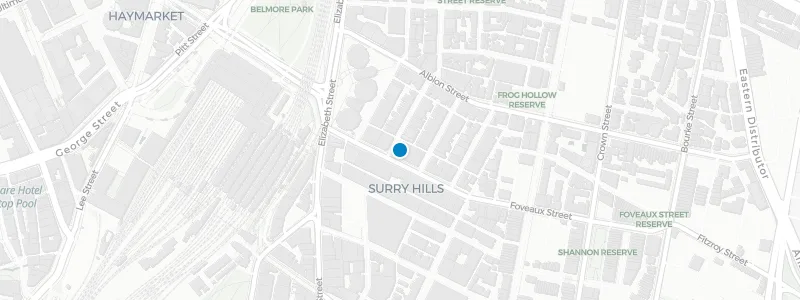 Map showing location of Keg & Brew