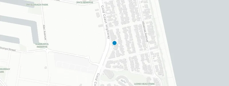 Map showing location of Juju Mermaid Beach