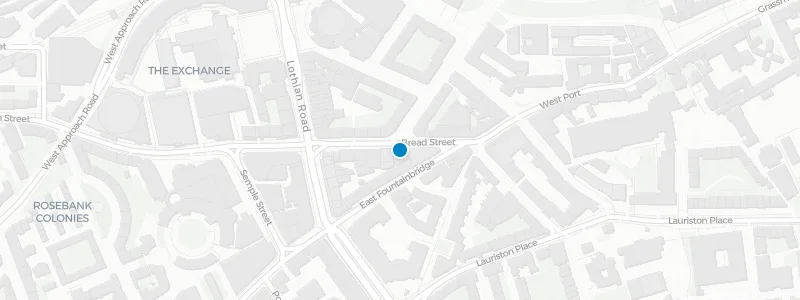 Map showing location of SKYbar Edinburgh