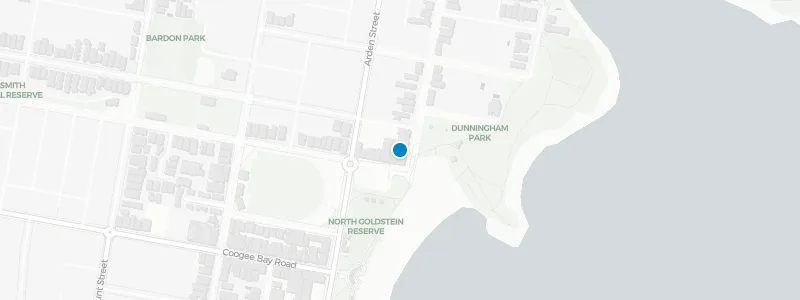 Map showing location of Coogee Pavilion