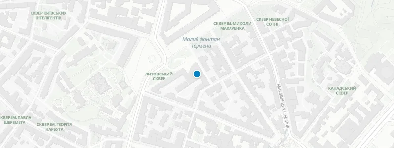 Map showing location of Hyatt Regency Kiev