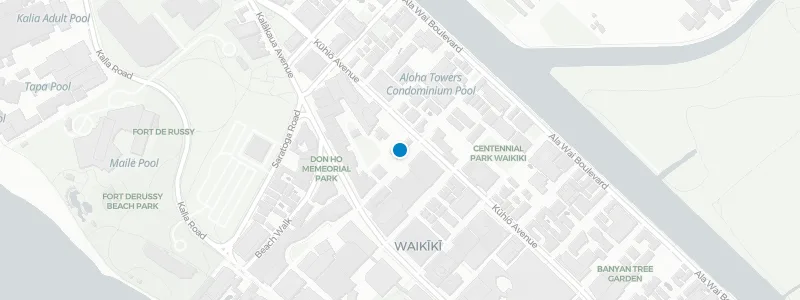 Map showing location of Genius Lounge