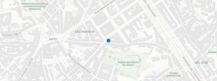 Map showing location of V Rooftop Bar
