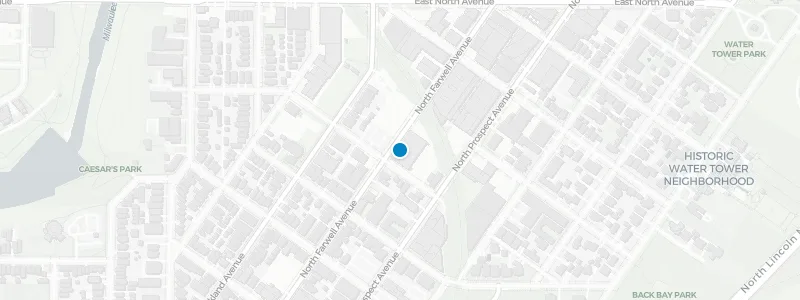 Map showing location of Good City Brewing