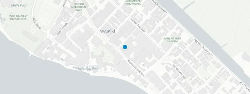 Map showing location of Maui Brewing Co. Waikiki