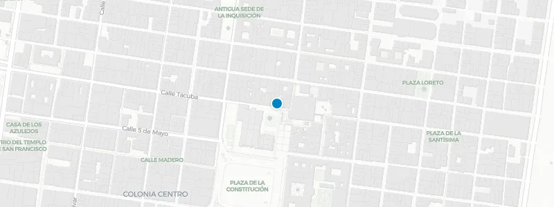 Map showing location of La Casa de las Sirenas