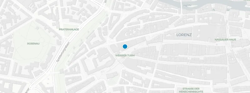 Map showing location of The Green Rooftop Café