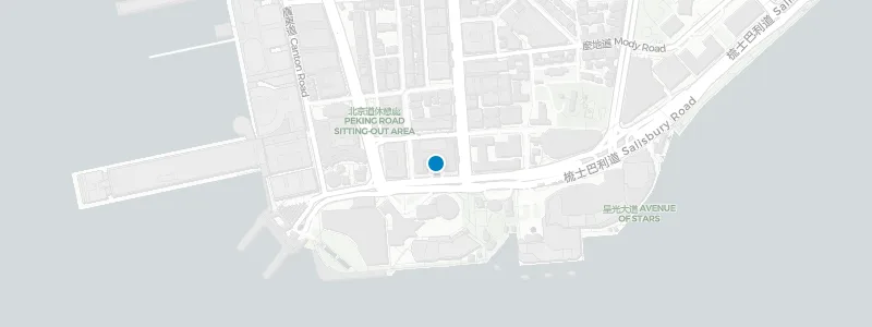 Map showing location of The Peninsula Hong Kong