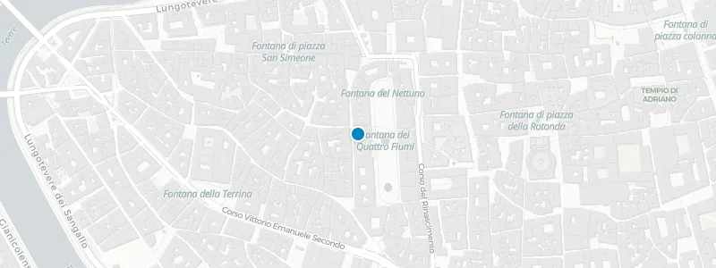 Map showing location of Terrazza Borromini