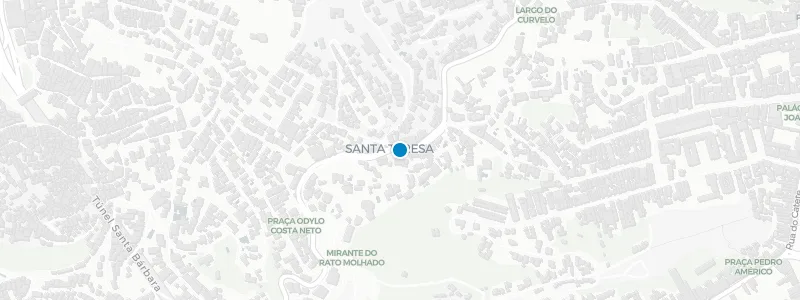 Map showing location of Hotel Santa Teresa