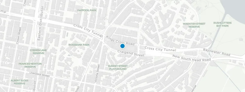 Map showing location of Slims Rooftop