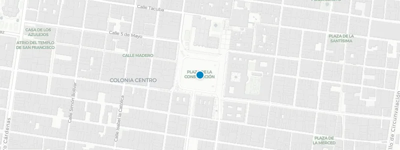 Map showing location of Círculo Mexicano Rooftop Terrace