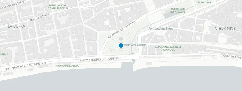 Map showing location of La Terrasse at Le Méridien Nice