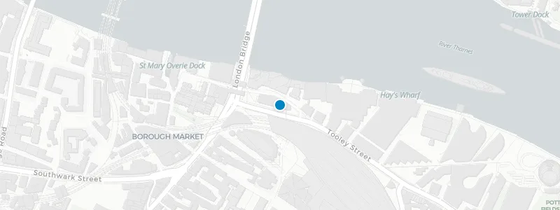Map showing location of London Bridge Rooftop