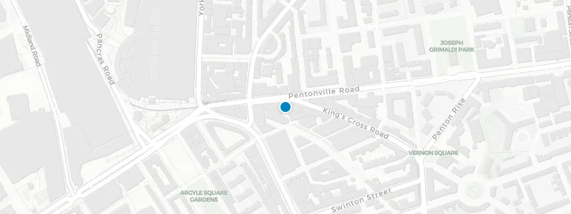 Map showing location of Big Chill Bar King's Cross