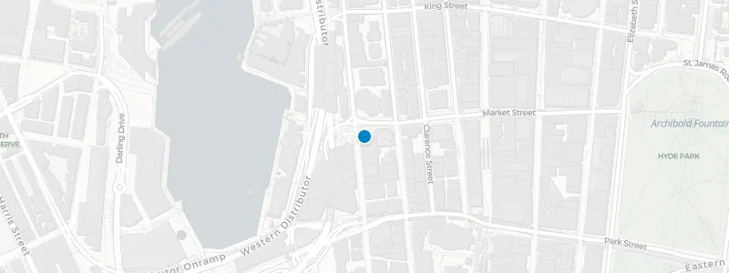 Map showing location of The Rooftop Sydney