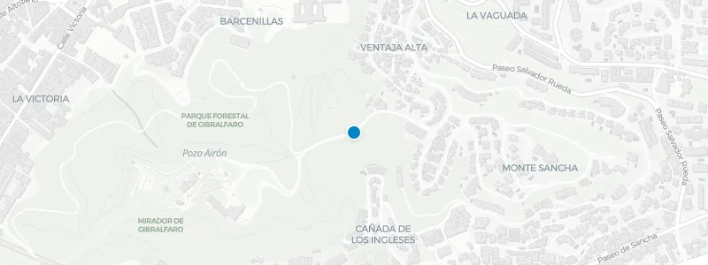 Map showing location of Parador de Gibralfaro