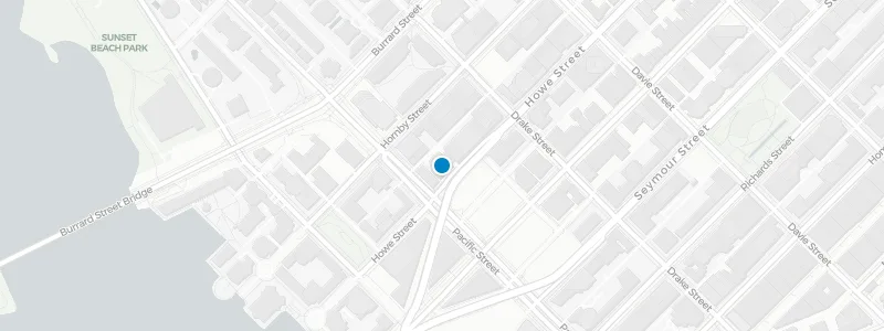 Map showing location of Parker Rooftop