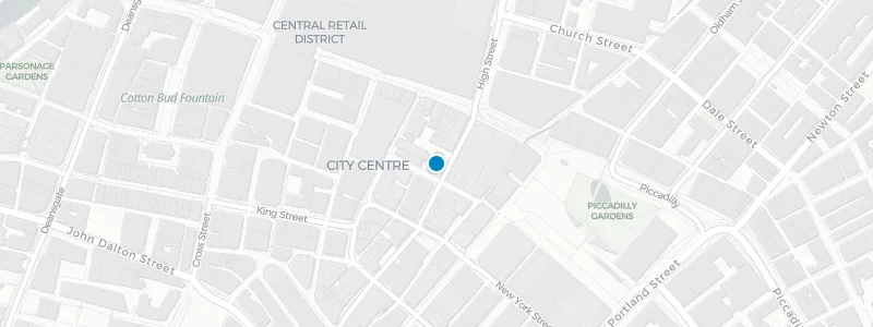 Map showing location of BrewDog DogHouse Manchester