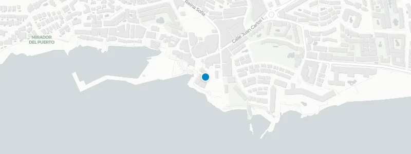 Map showing location of Las Amigas Rooftop Bar