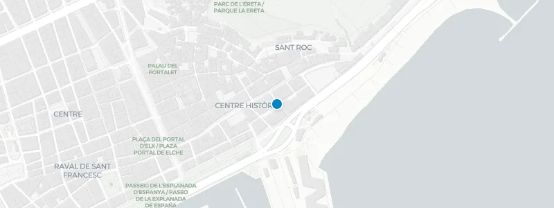 Map showing location of Highbar Rooftop Bar