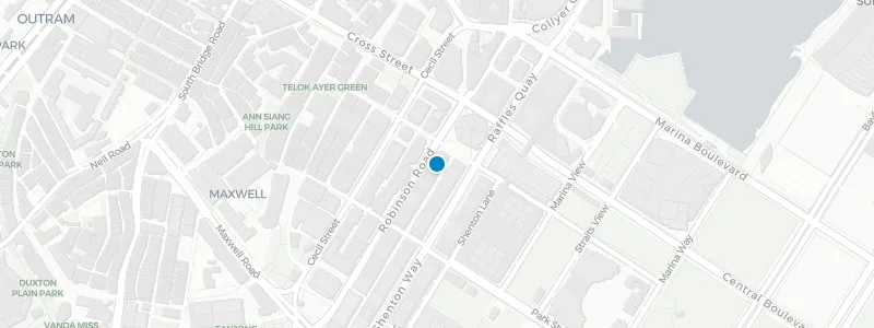 Map showing location of Rooftop at QT Singapore