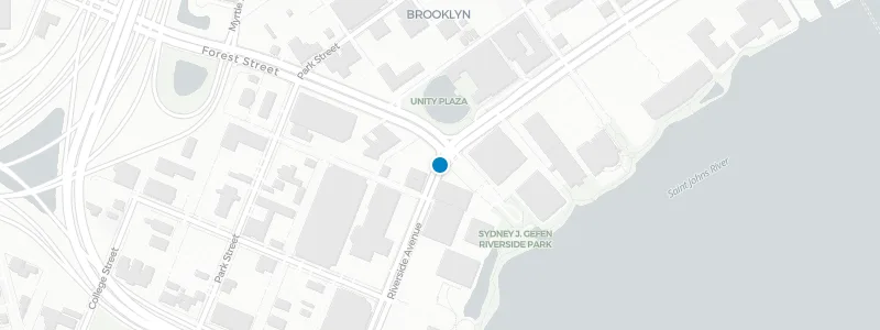 Map showing location of Zorba's at Alder & Oak