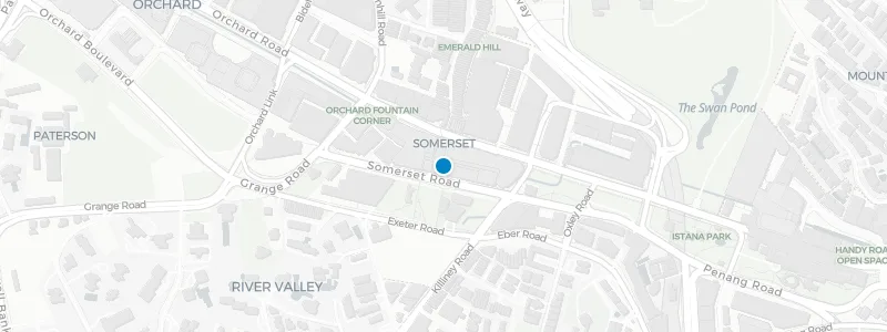 Map showing location of Trippi at JEN Singapore Orchardgateway